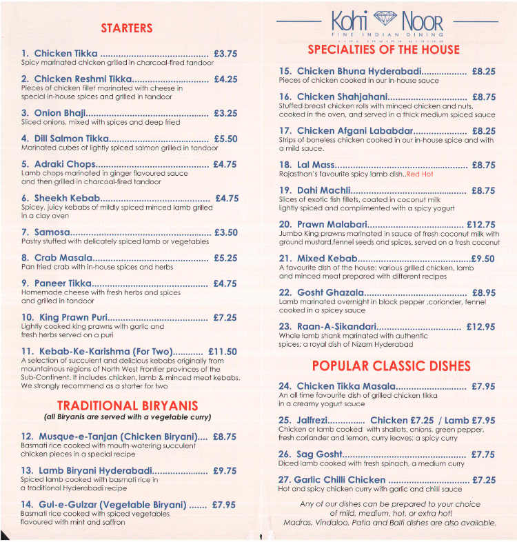 Menu Image